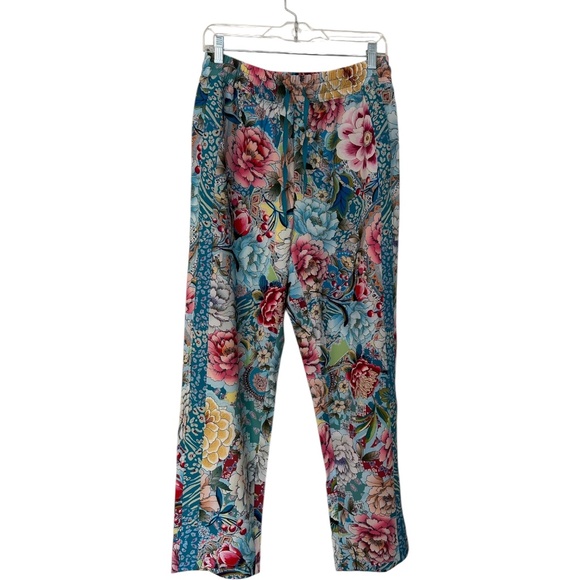 NWOT Johnny Was Active Floral Relaxed Pants Women's Size M Tropical Vacation - Picture 1 of 4